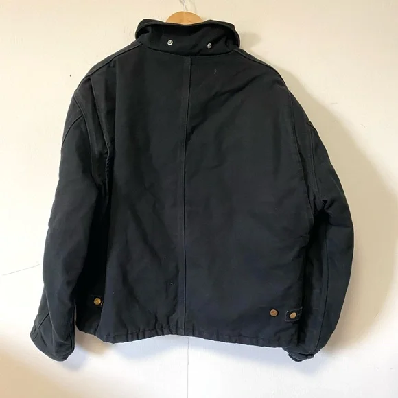 Carhartt Detroit Jacket Black Cottom Canvas Farmer Proceed Personalized Mens XL - Picture 7 of 11